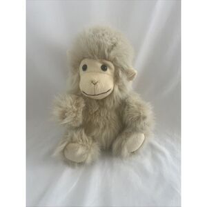 Vtg Monkey Puppet 1995‎ Happiness Express Beige Plush 12" Stuffed Animal Toy